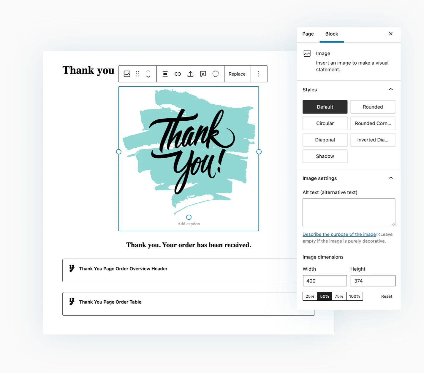 YITH Custom Thank You Page for WooCommerce